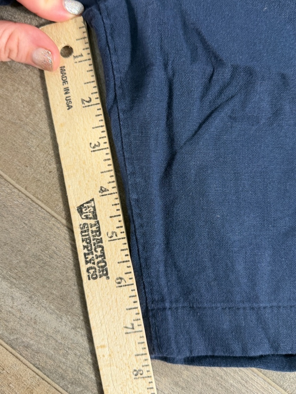 Onia Stretch Linen Traveler Navy Shorts - Picture 8 of 9